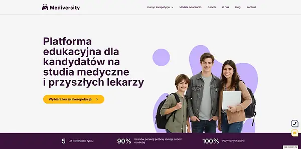Widok strony MEDIVERSITY