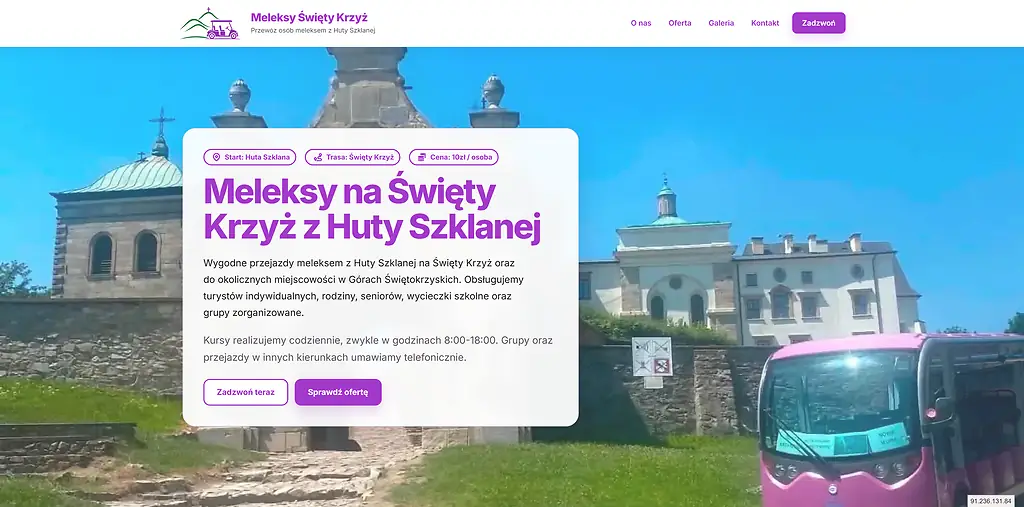 Strona przejazdów Meleksy Święty Krzyż