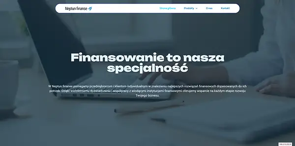 Widok strony NEPTUN FINANSE