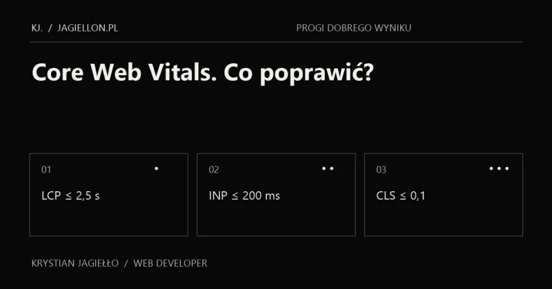 Ilustracja tematu: Core Web Vitals — co poprawić?